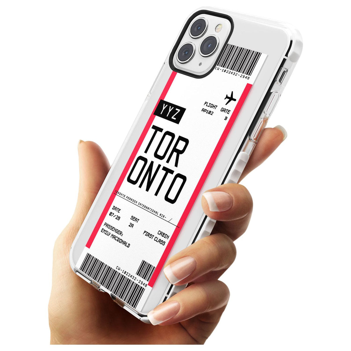 Toronto Boarding Pass iPhone Case   Custom Phone Case - Case Warehouse