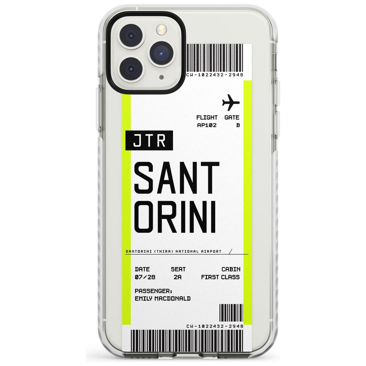 Santorini Boarding Pass iPhone Case  Impact Case Custom Phone Case - Case Warehouse