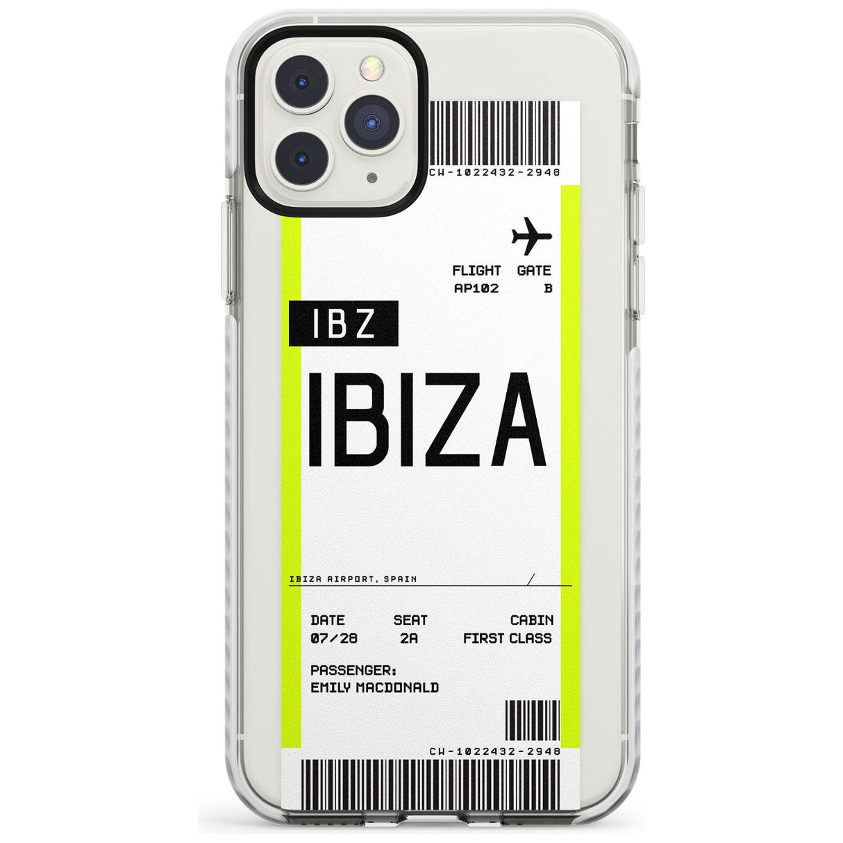 Ibiza Boarding Pass iPhone Case  Impact Case Custom Phone Case - Case Warehouse