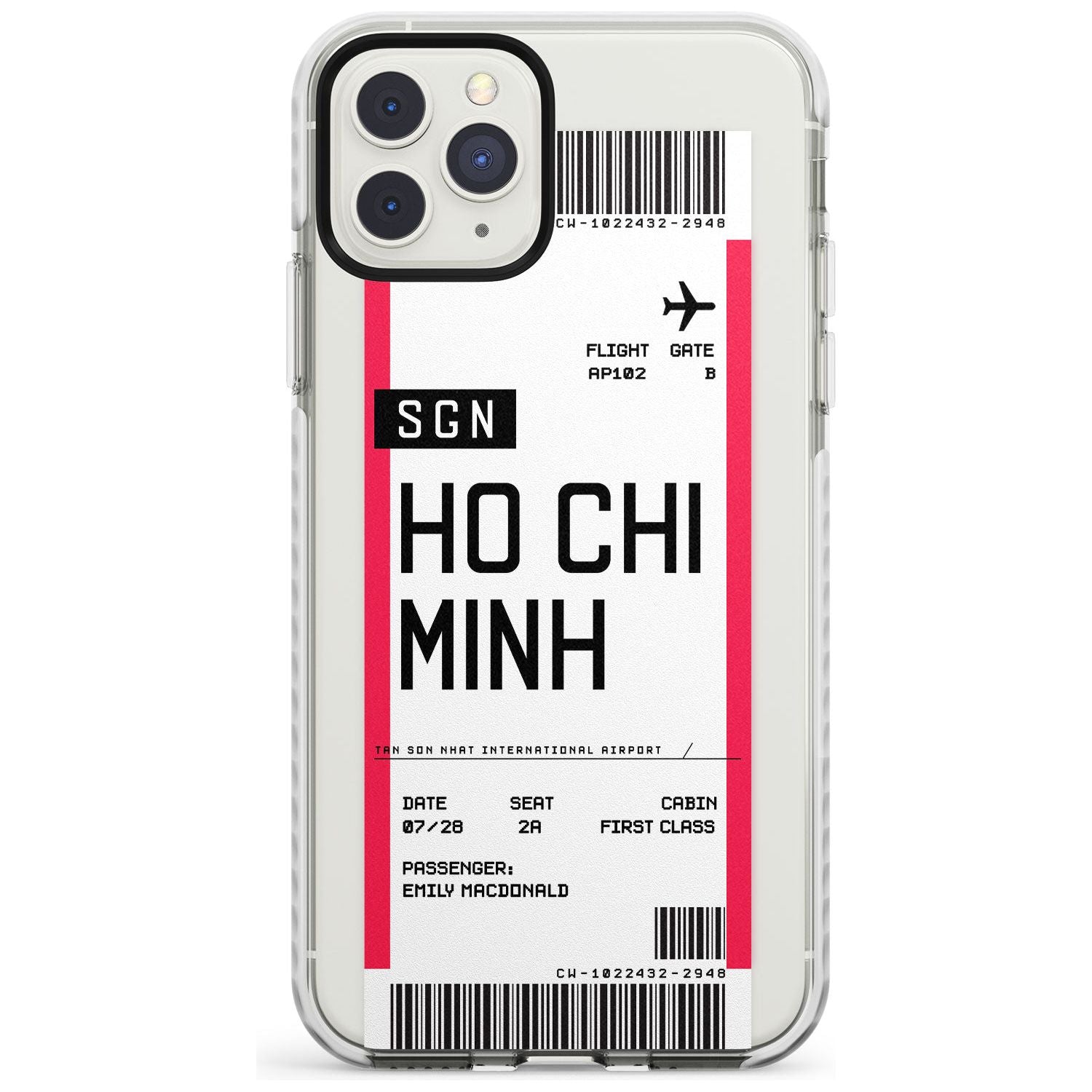 Ho Chi Minh City Boarding Pass iPhone Case  Impact Case Custom Phone Case - Case Warehouse