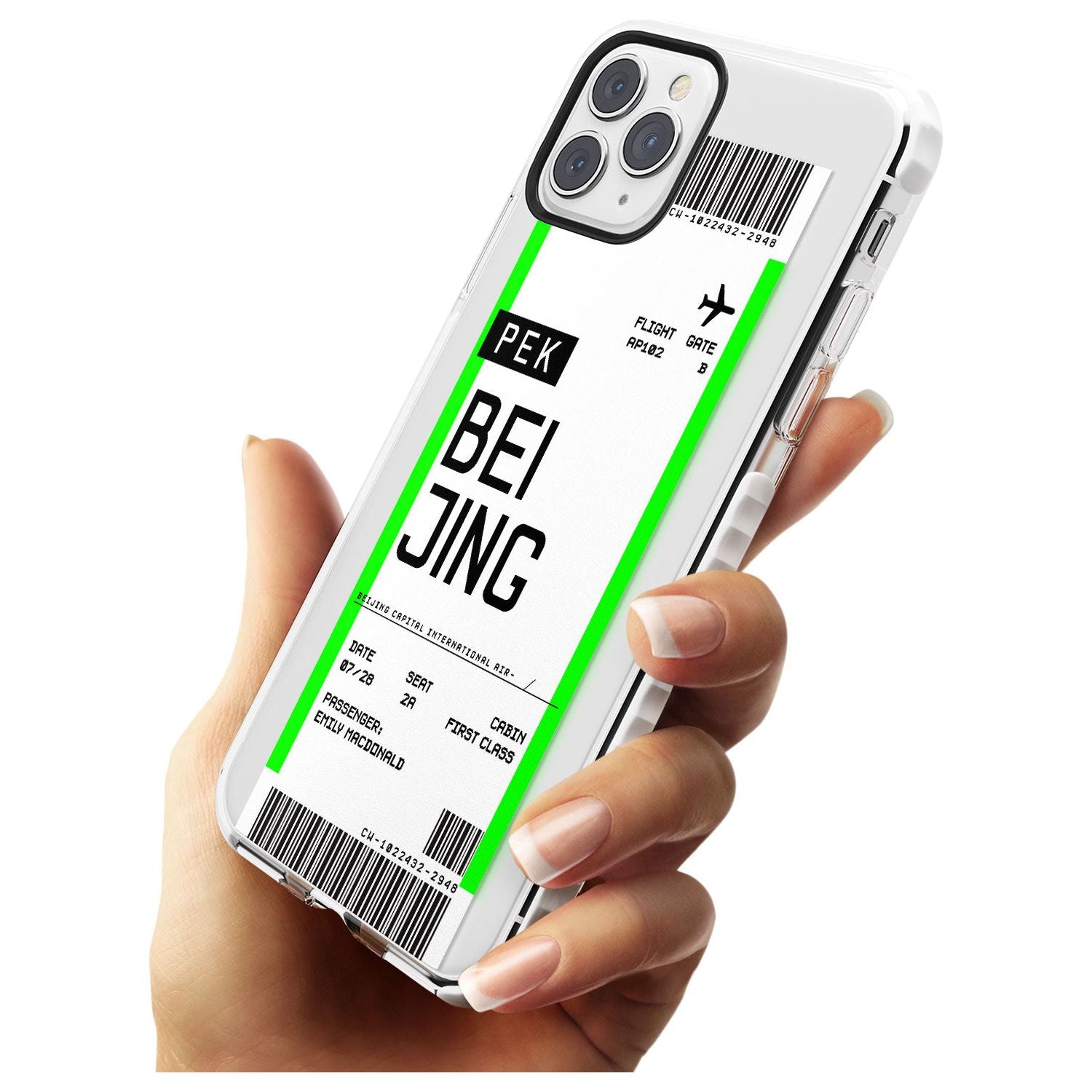 Beijing Boarding Pass iPhone Case   Custom Phone Case - Case Warehouse