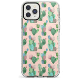 Pink Cactus Pattern Design Impact Phone Case for iPhone 11 Pro Max