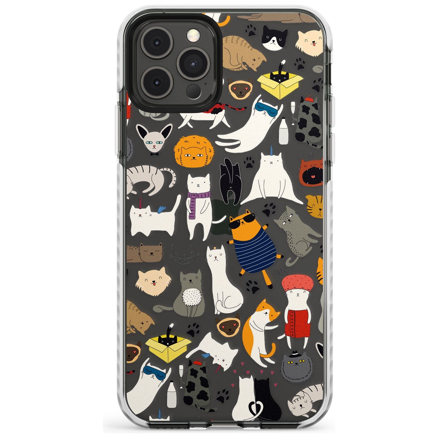 Cartoon Cat Collage - Colour Slim TPU Phone Case for iPhone 11 Pro Max