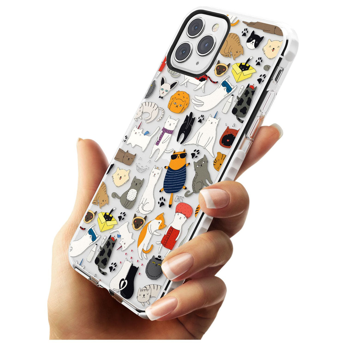 Cartoon Cat Collage - Colour Slim TPU Phone Case for iPhone 11 Pro Max