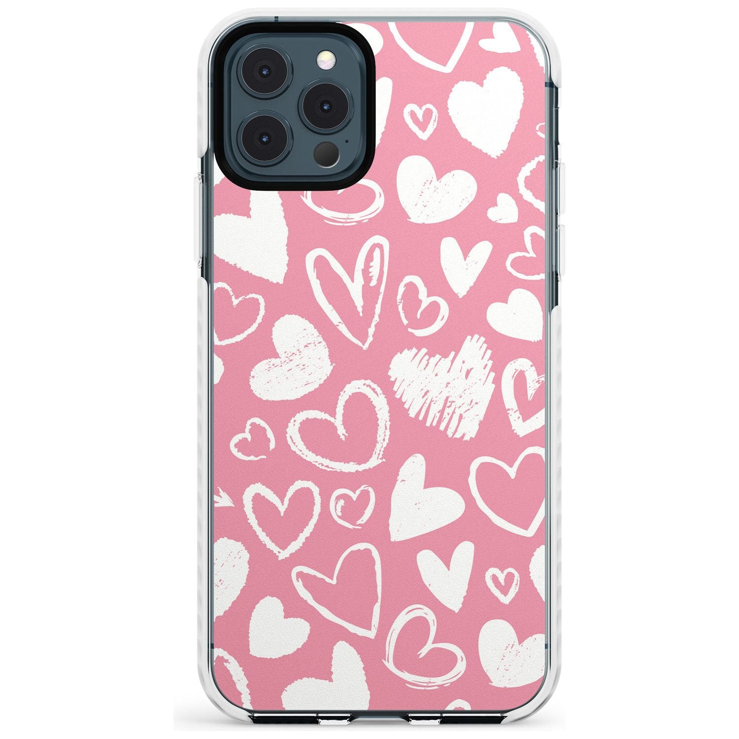 Chalk Hearts Impact Phone Case for iPhone 11 Pro Max