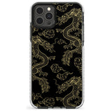 Black and Gold Dragon Pattern Impact Phone Case for iPhone 11 Pro Max