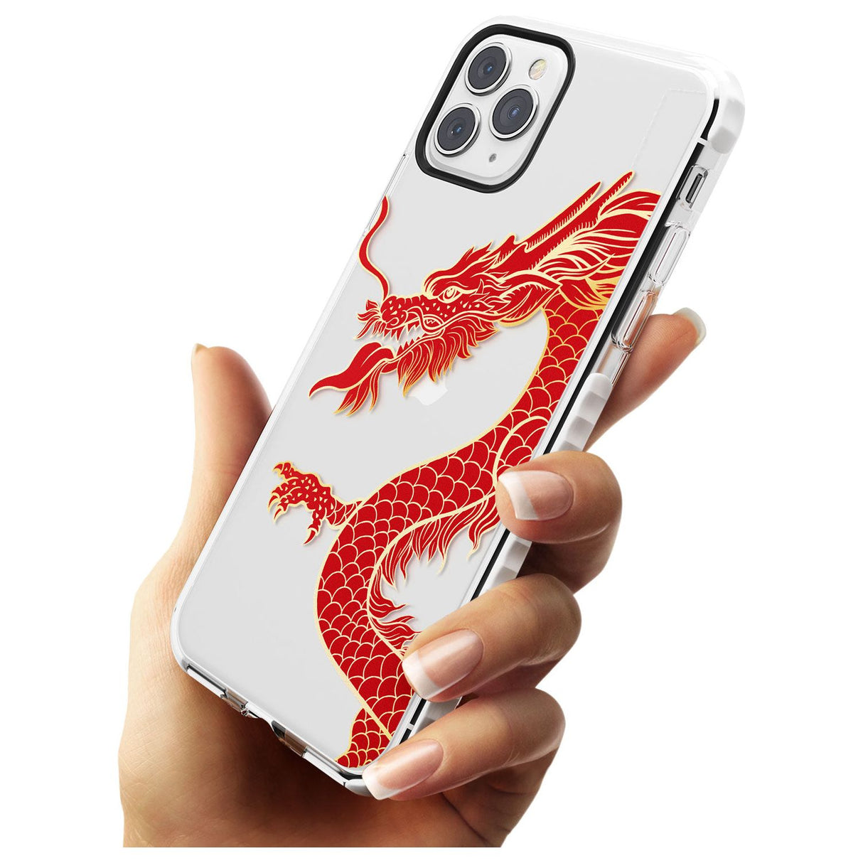 Large Black Dragon Impact Phone Case for iPhone 11 Pro Max