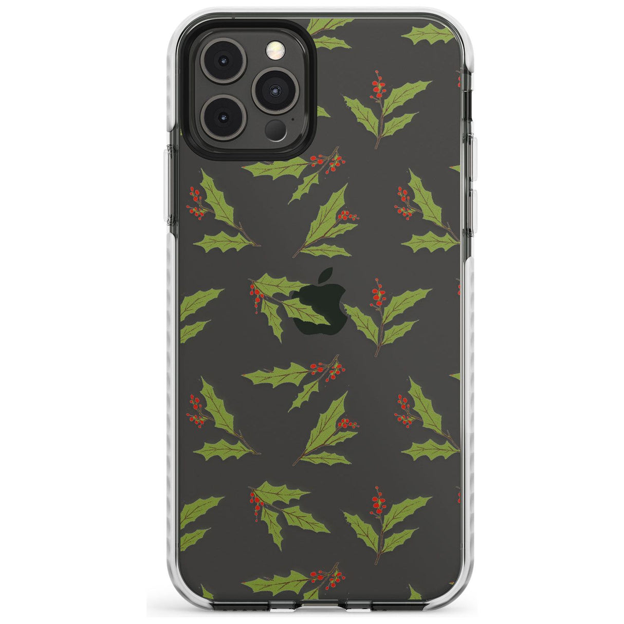 Christmas Holly Pattern Impact Phone Case for iPhone 11 Pro Max