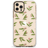 Christmas Holly Pattern Impact Phone Case for iPhone 11 Pro Max