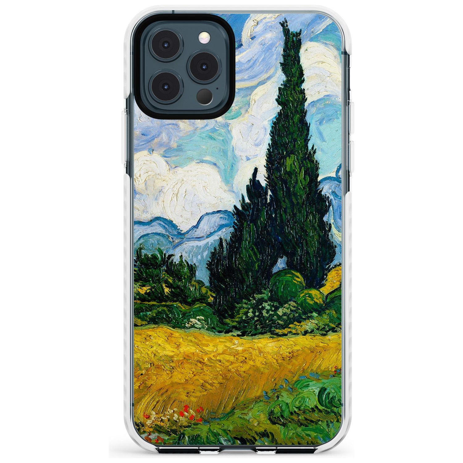 Wheat Field with Cypresses by Vincent Van Gogh Slim TPU Phone Case for iPhone 11 Pro Max