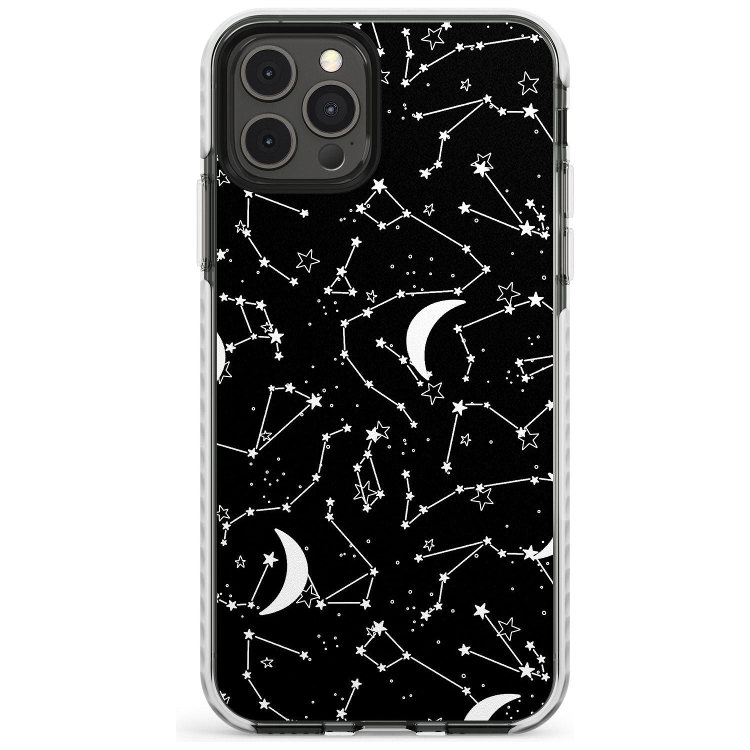 White Constellations on Black Slim TPU Phone Case for iPhone 11 Pro Max