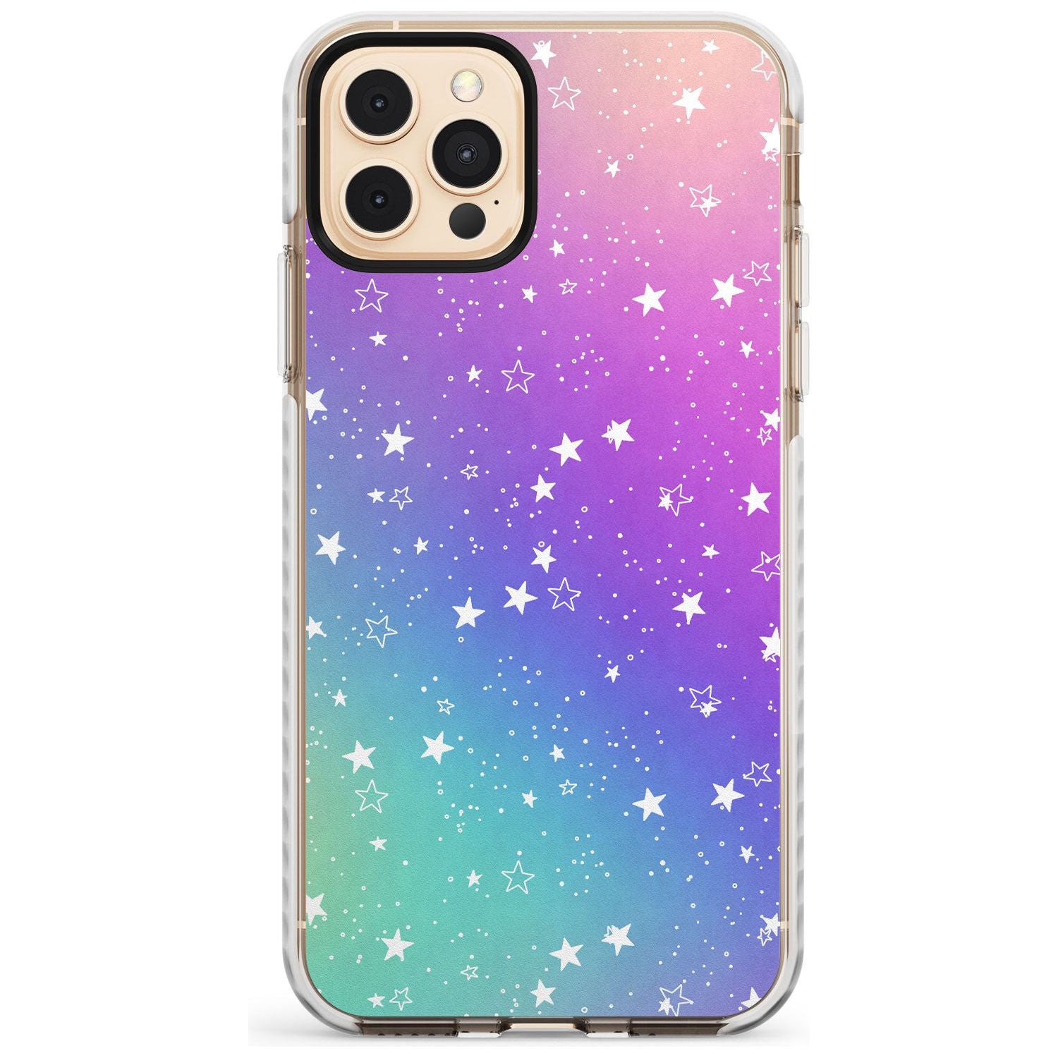 White Stars on Pastels Slim TPU Phone Case for iPhone 11 Pro Max