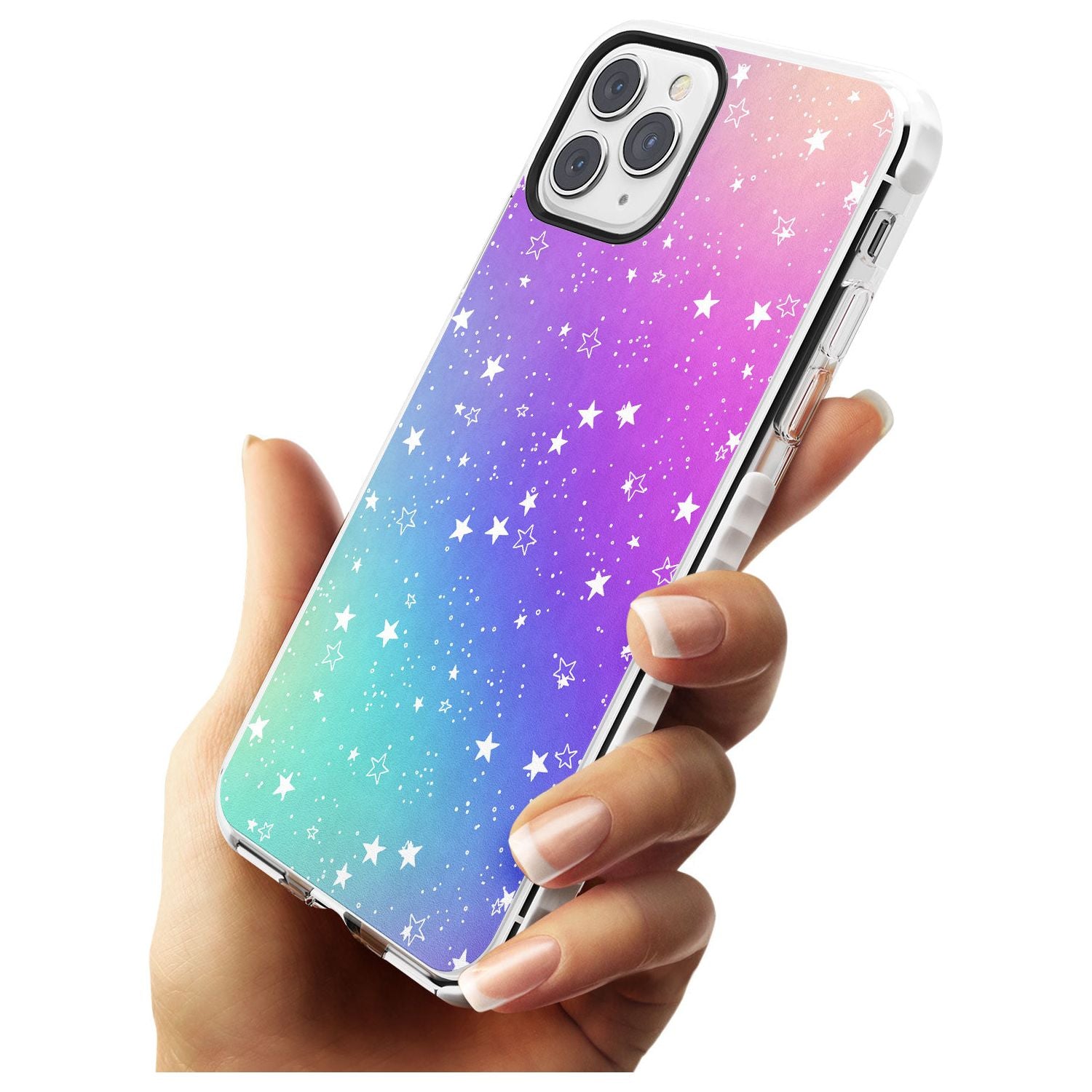 White Stars on Pastels Slim TPU Phone Case for iPhone 11 Pro Max