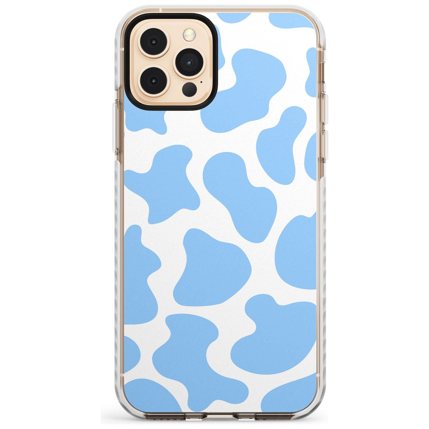 Blue and White Cow Print Impact Phone Case for iPhone 11 Pro Max