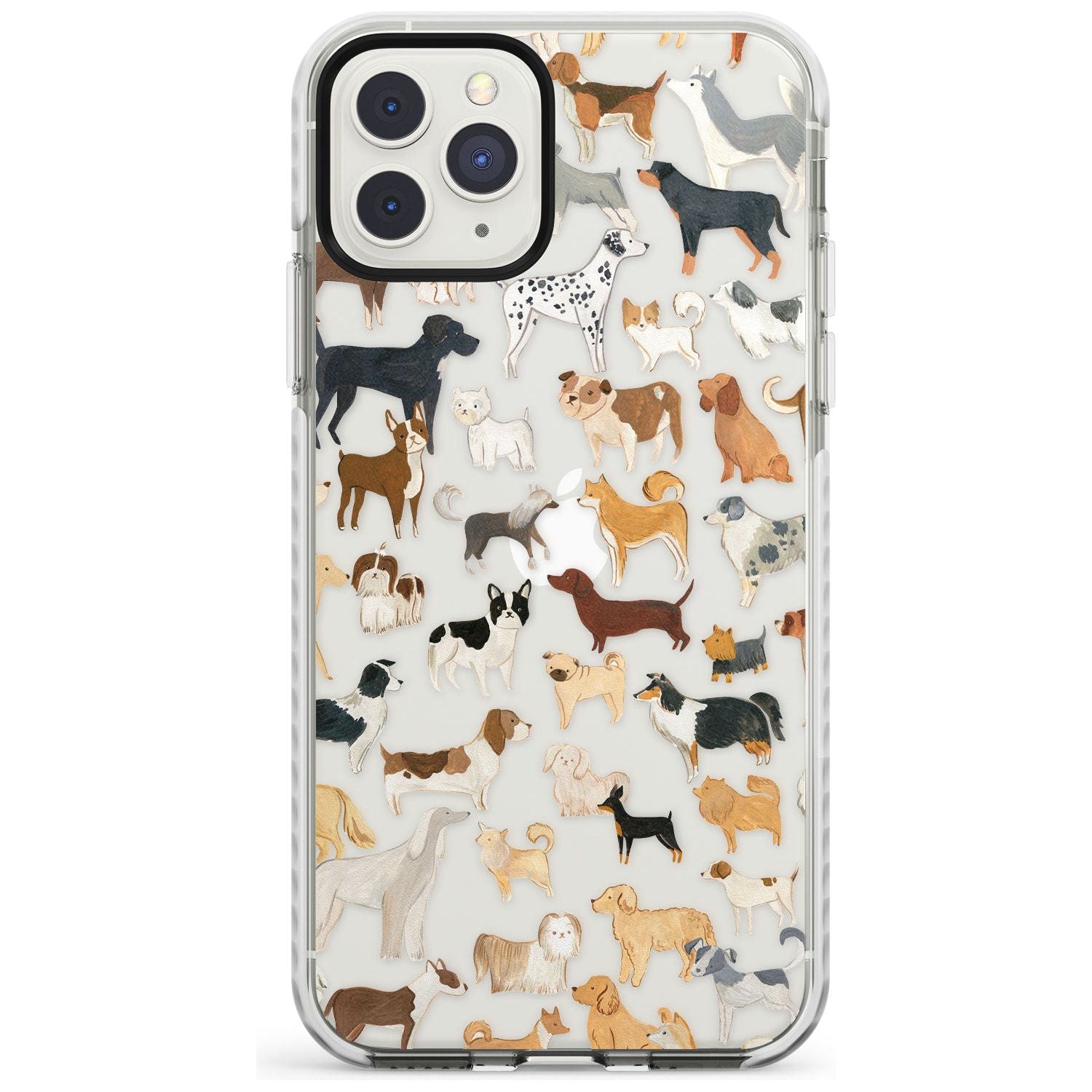 Hand Painted Dogs Impact Phone Case for iPhone 11 Pro Max