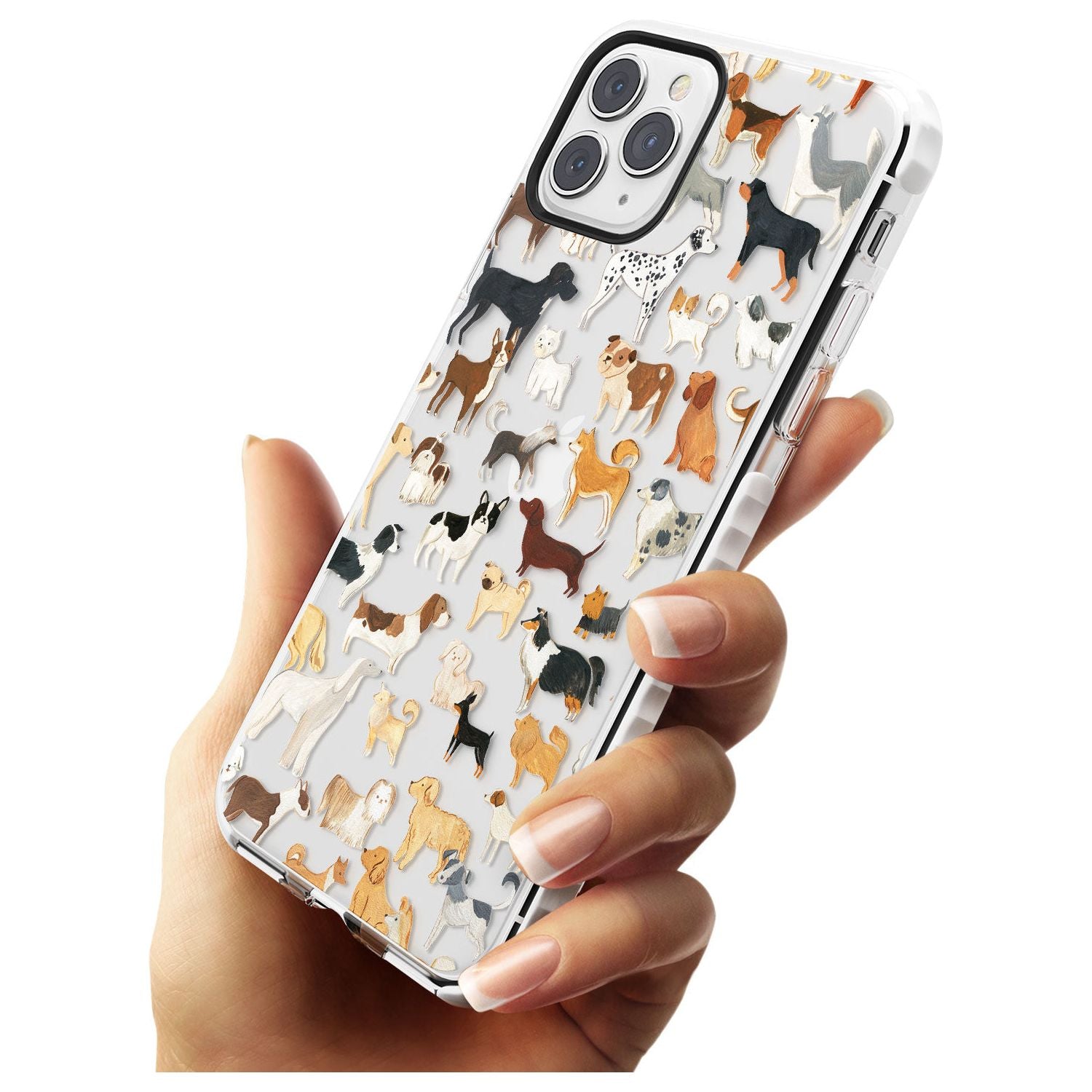 Hand Painted Dogs Impact Phone Case for iPhone 11 Pro Max