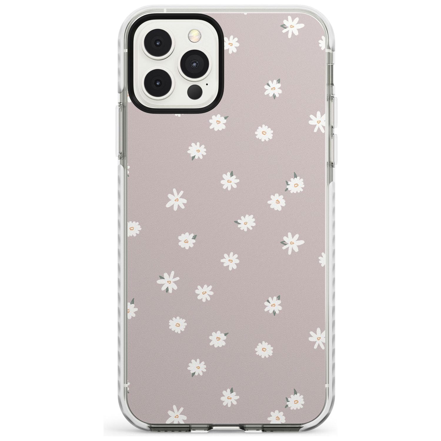 Painted Daises - Dark Pink Cute Floral Design Slim TPU Phone Case for iPhone 11 Pro Max