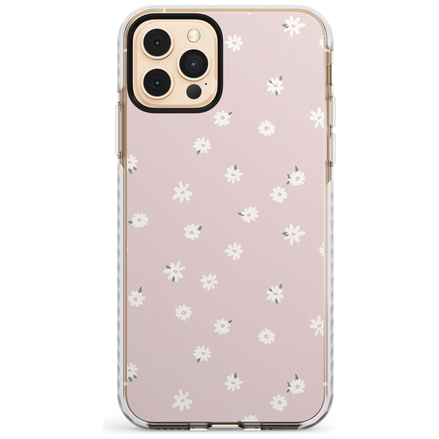 Painted Daises on Pink - Cute Floral Daisy Design Slim TPU Phone Case for iPhone 11 Pro Max