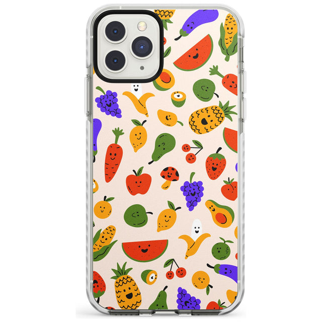 Mixed Kawaii Food Icons - Solid iPhone Case Impact Phone Case Warehouse 11 Pro Max