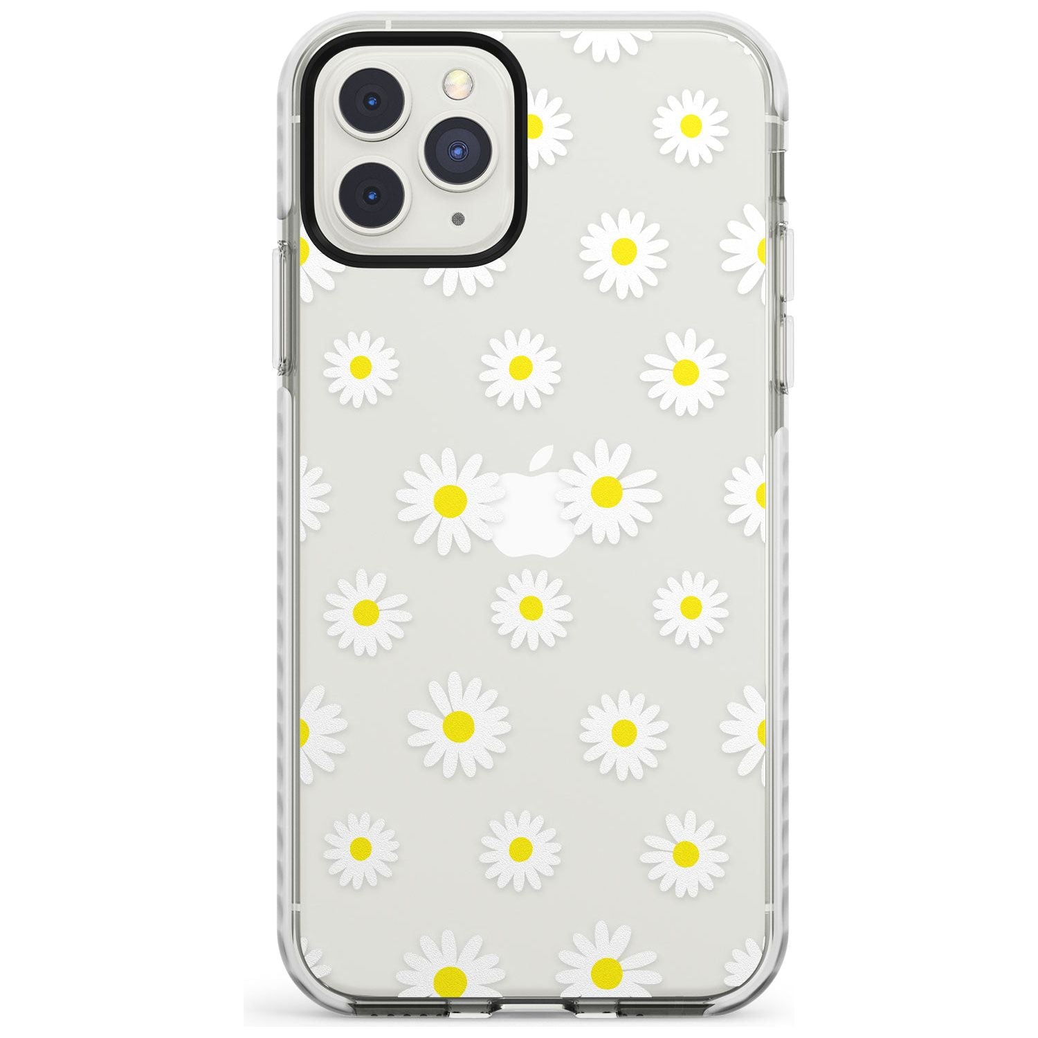White Daisy Pattern (Clear) Impact Phone Case for iPhone 11 Pro Max