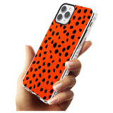 Black & Bright Red Dalmatian Polka Dot Spots Impact Phone Case for iPhone 11 Pro Max