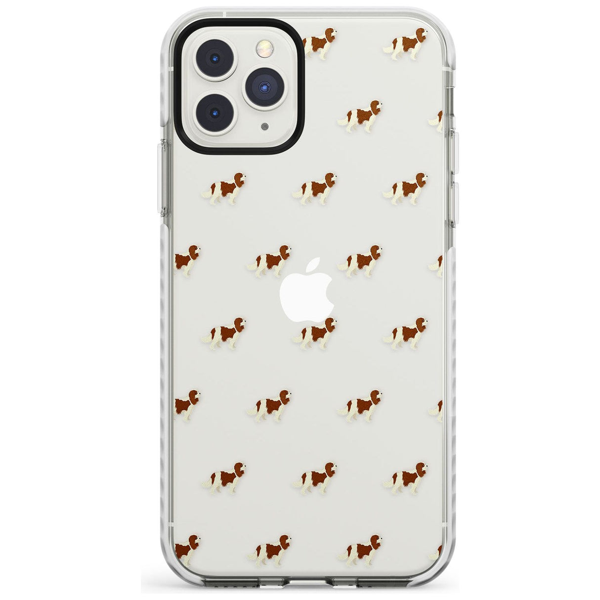 Cavalier King Charles Spaniel Pattern Clear Impact Phone Case for iPhone 11 Pro Max