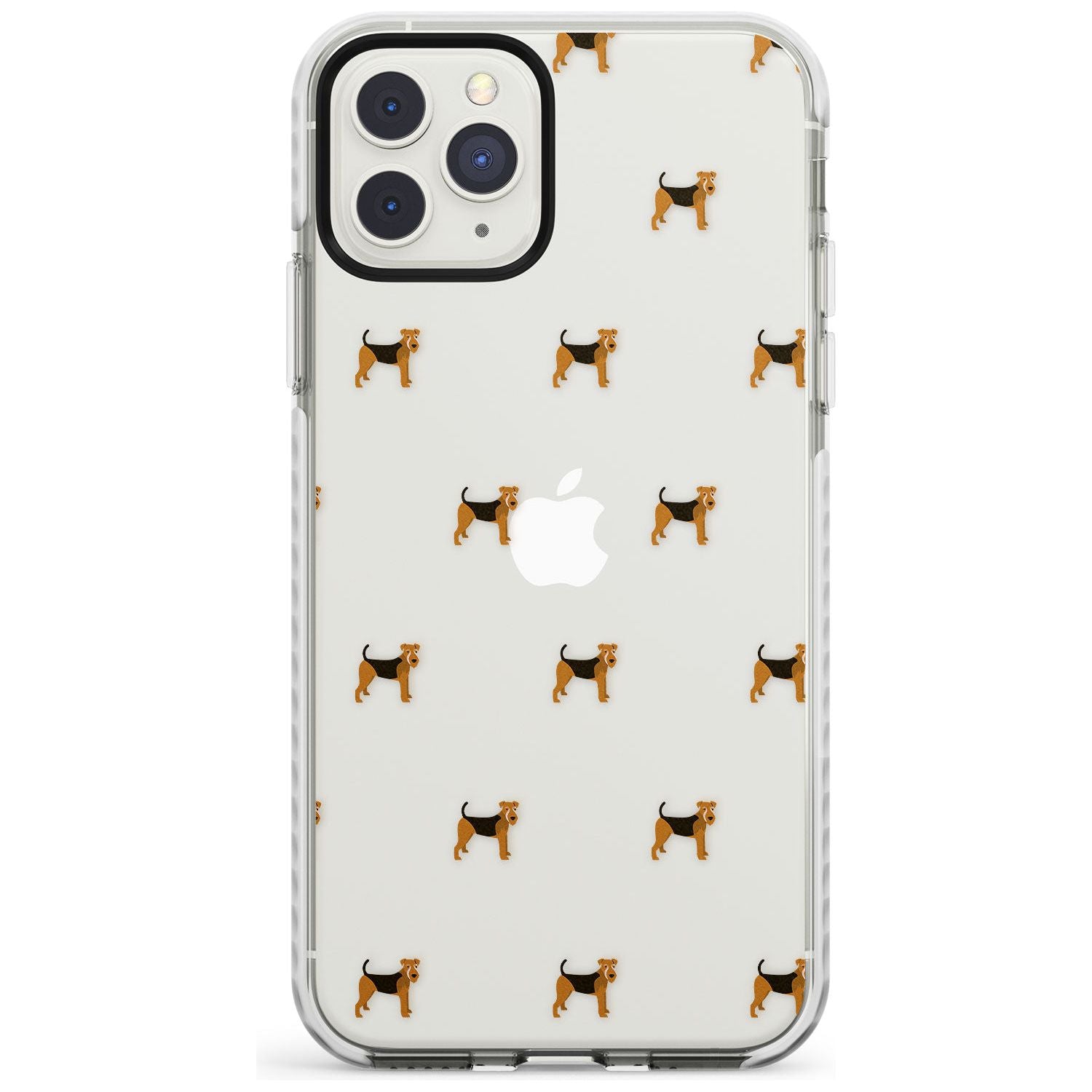 Airedale Terrier Dog Pattern Clear Impact Phone Case for iPhone 11 Pro Max
