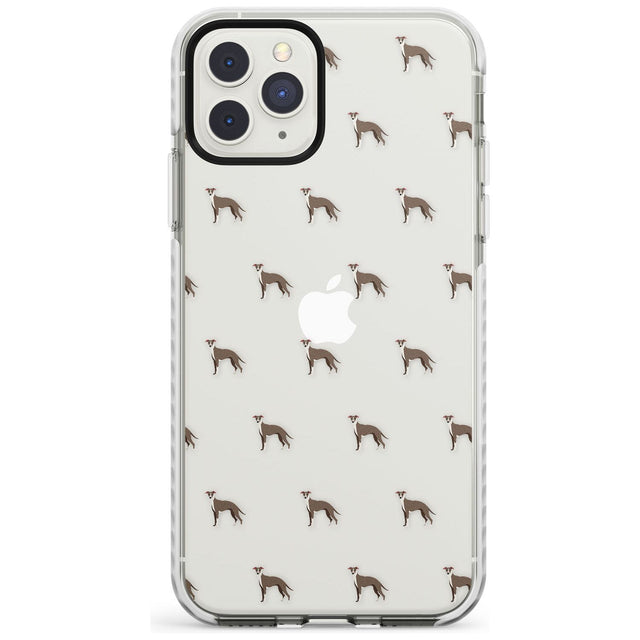 Whippet/Italian Greyhound Dog Pattern Clear Impact Phone Case for iPhone 11 Pro Max