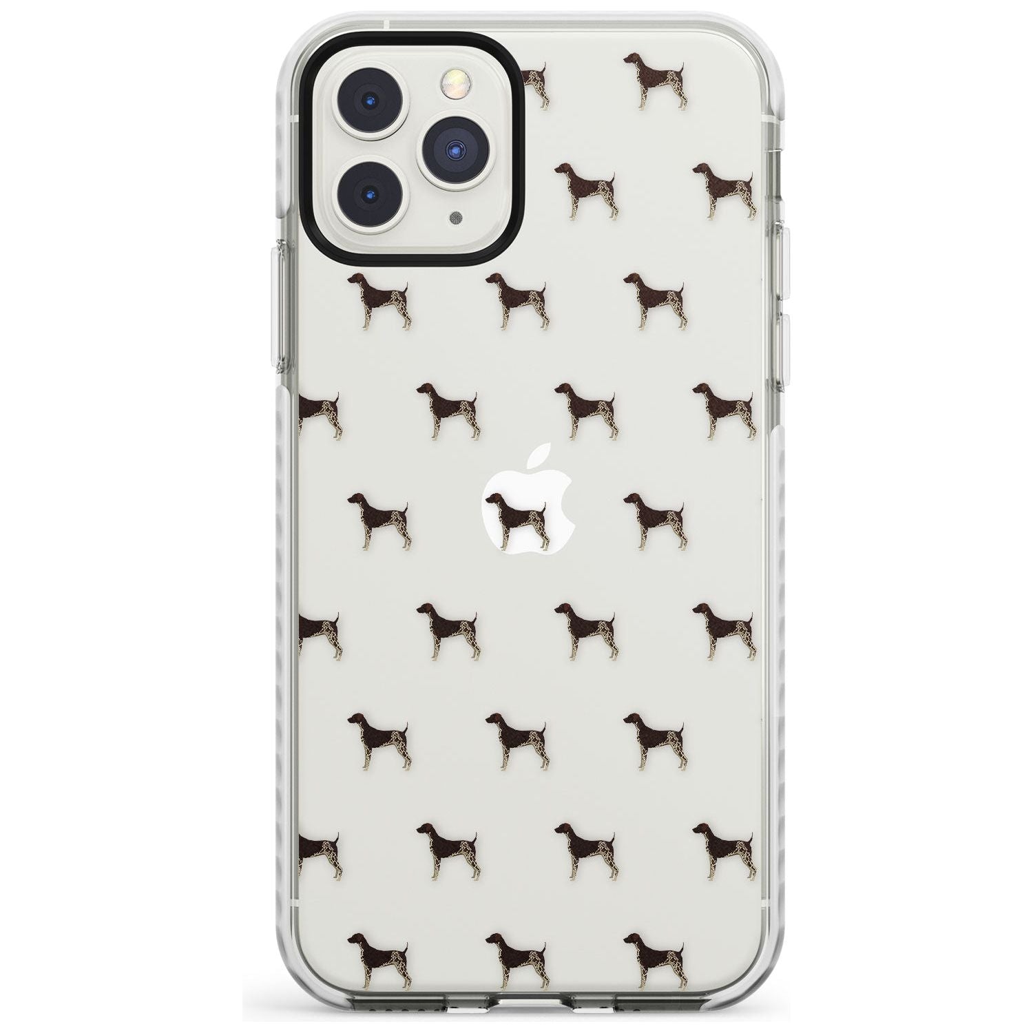German Shorthaired Pointer Dog Pattern Clear Impact Phone Case for iPhone 11 Pro Max