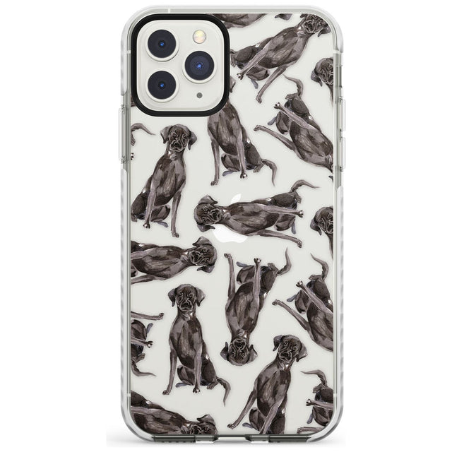 Black Labrador Watercolour Dog Pattern Impact Phone Case for iPhone 11 Pro Max