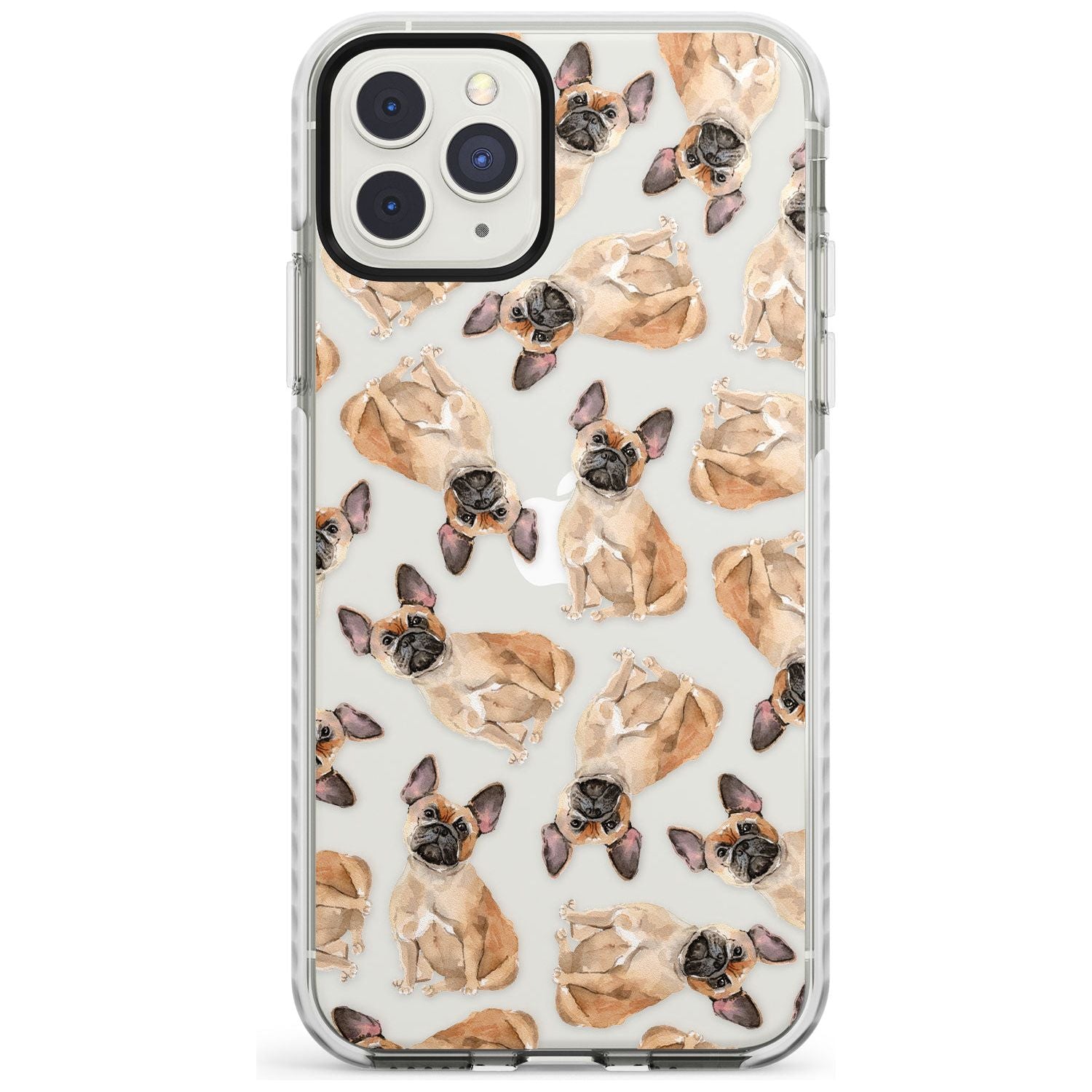 French Bulldog Watercolour Dog Pattern Impact Phone Case for iPhone 11 Pro Max