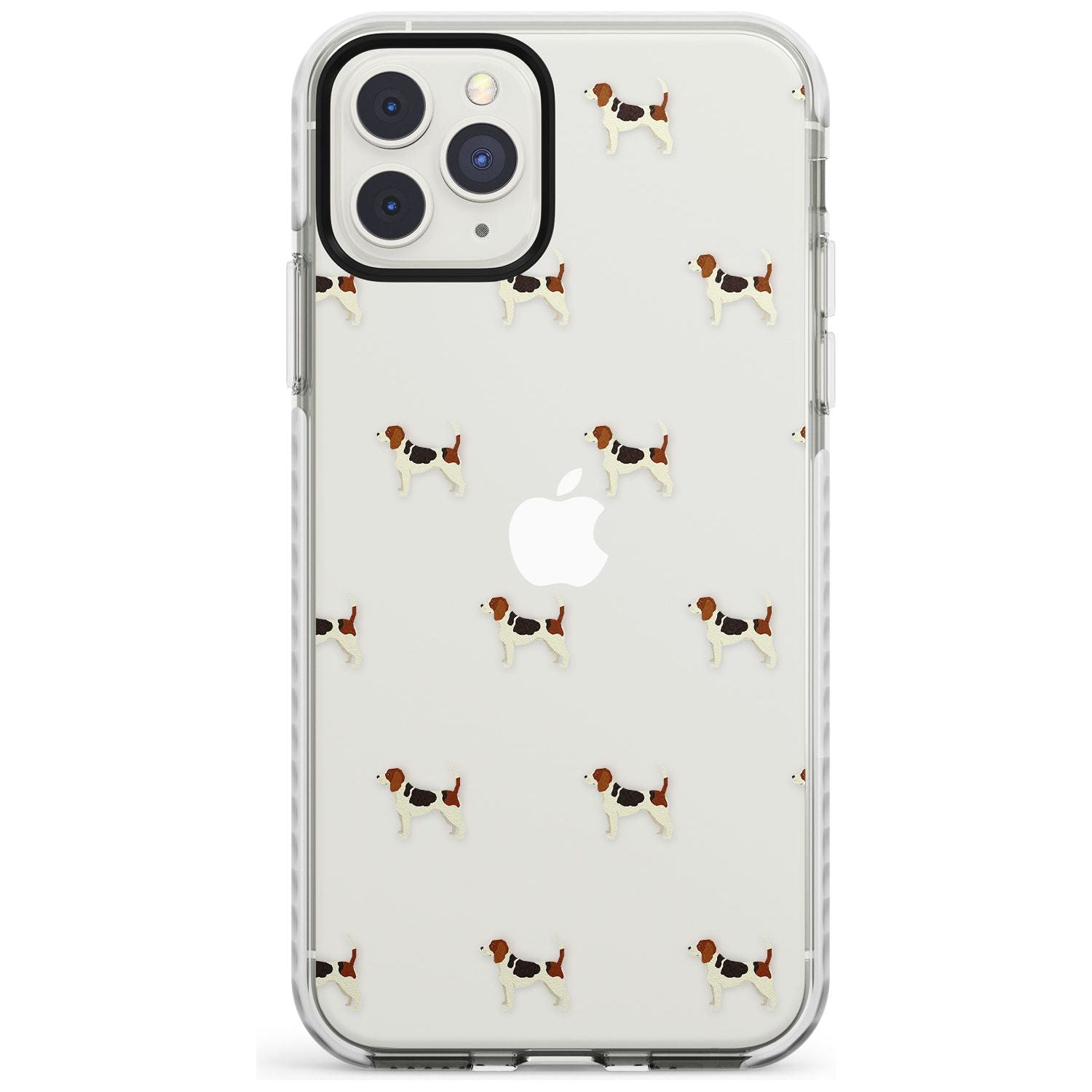 Beagle Dog Pattern Clear Impact Phone Case for iPhone 11 Pro Max