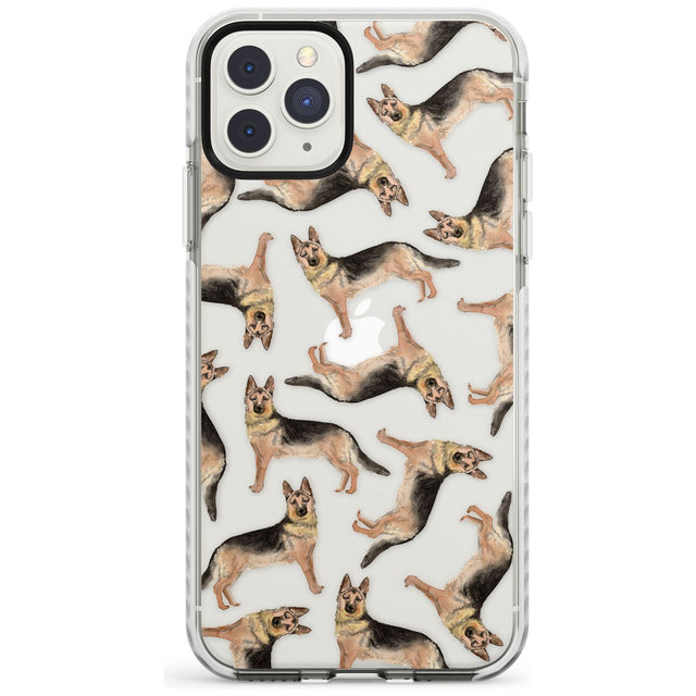 German Shepherd Watercolour Dog Pattern Impact Phone Case for iPhone 11 Pro Max