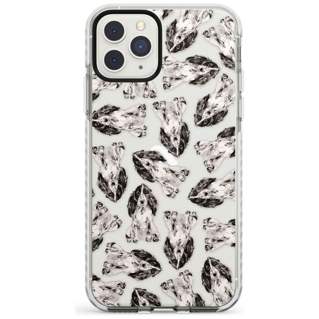 Cocker Spaniel (Black) Watercolour Dog Pattern Impact Phone Case for iPhone 11 Pro Max