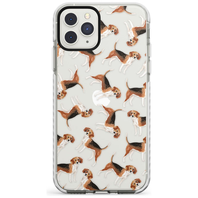 Beagle Watercolour Dog Pattern Impact Phone Case for iPhone 11 Pro Max
