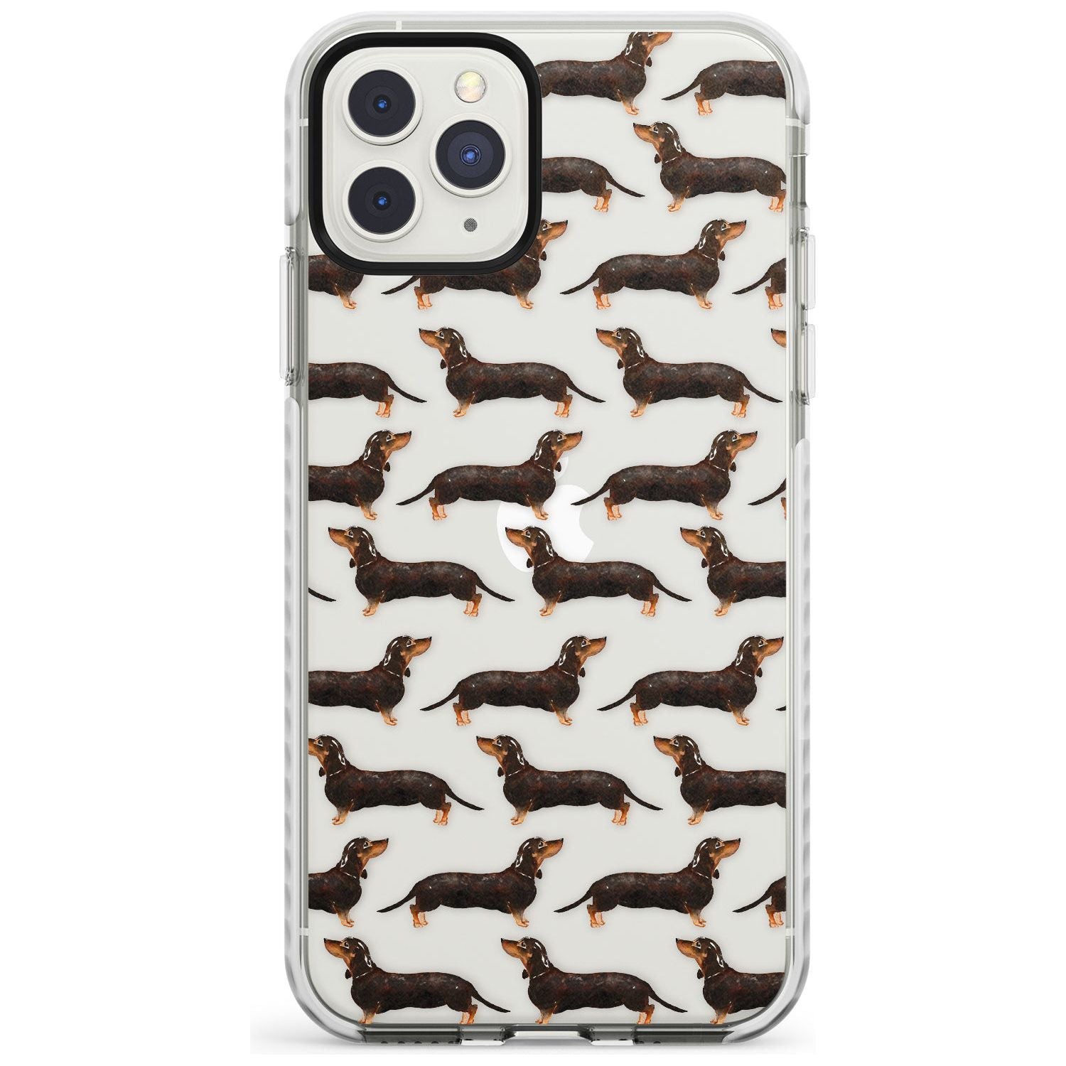 Dachshund (Black & Tan) Watercolour Dog Pattern Impact Phone Case for iPhone 11 Pro Max