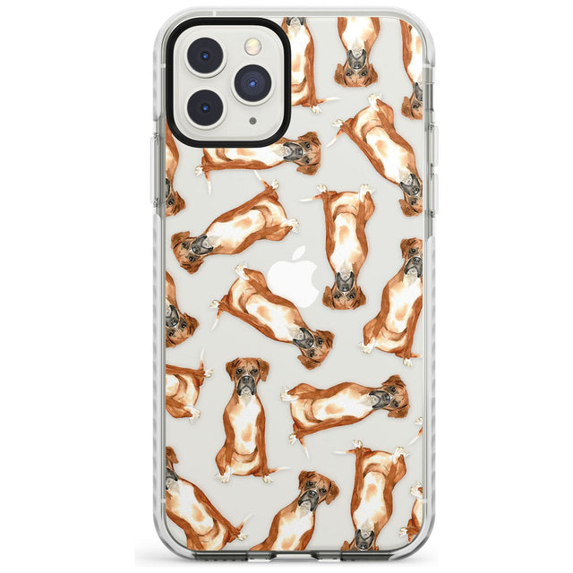 Boxer Watercolour Dog Pattern Impact Phone Case for iPhone 11 Pro Max