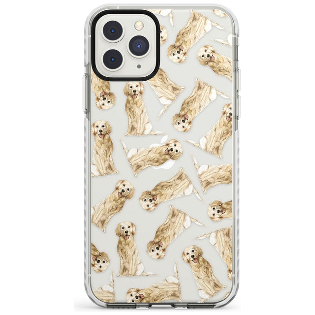 Golden Retriever Watercolour Dog Pattern Impact Phone Case for iPhone 11 Pro Max