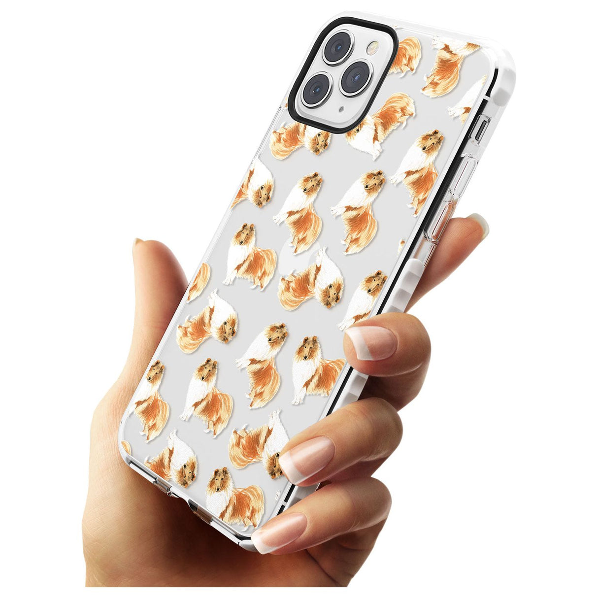 Rough Collie Watercolour Dog Pattern Impact Phone Case for iPhone 11 Pro Max