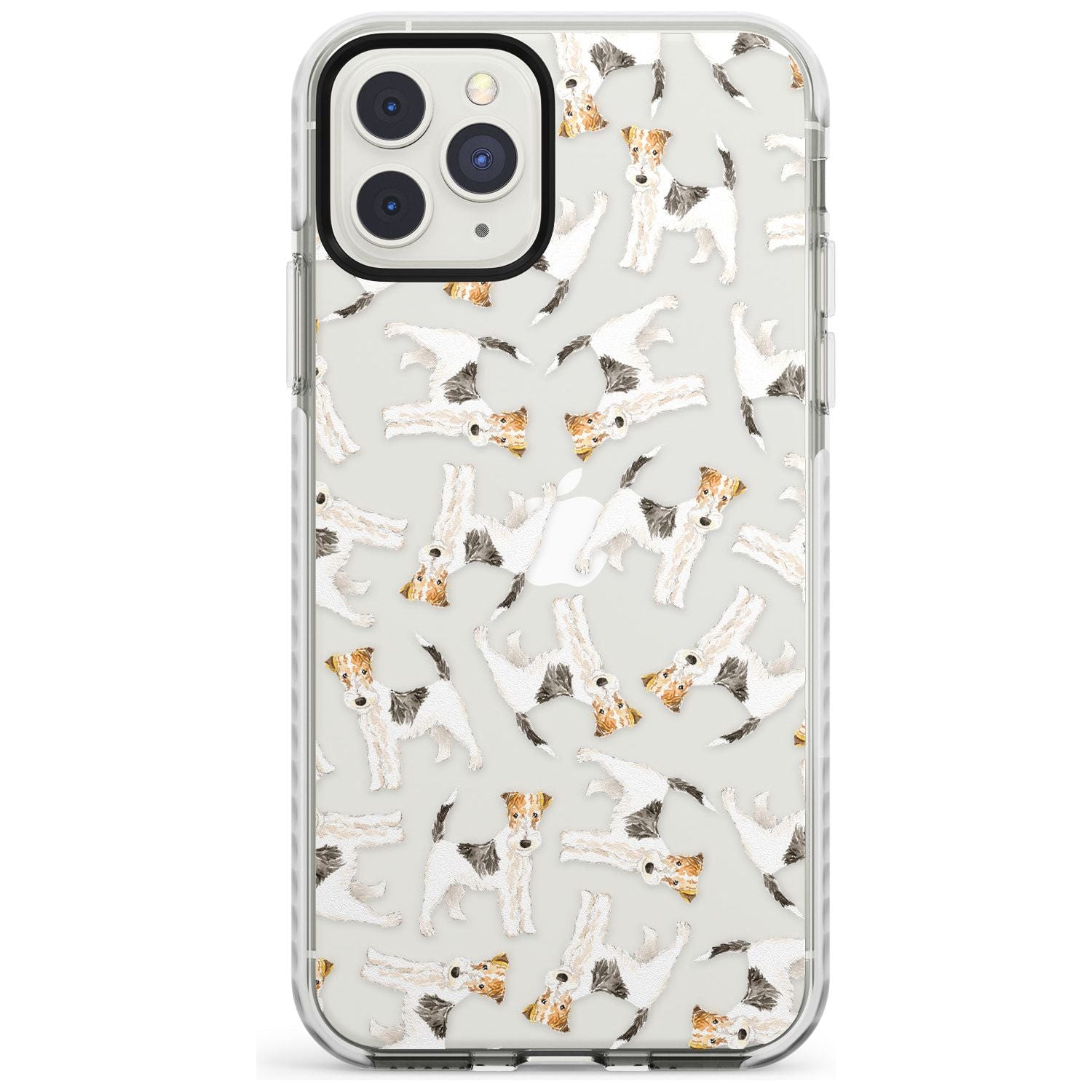 Wire Haired Fox Terrier Watercolour Dog Pattern Impact Phone Case for iPhone 11 Pro Max