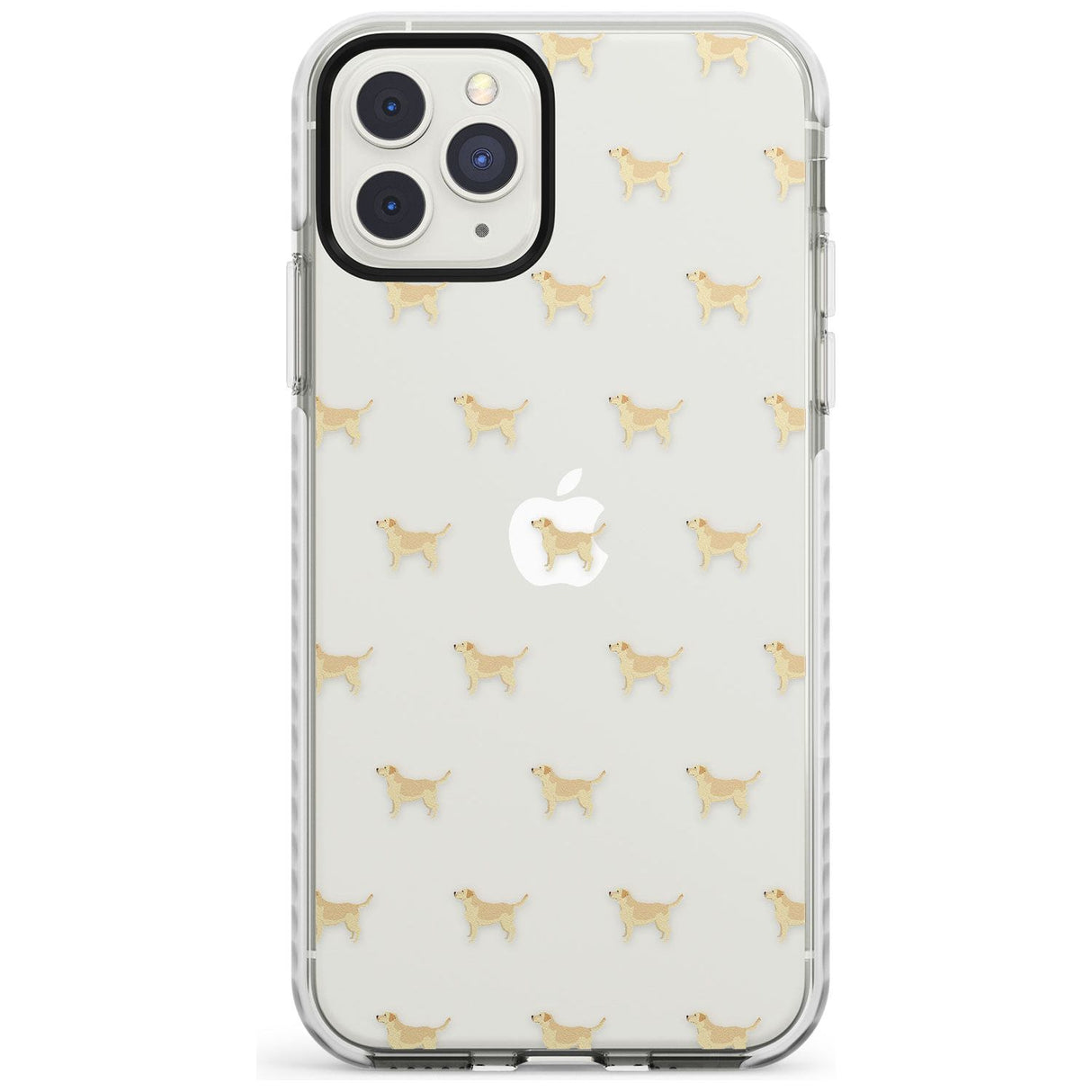 Tan Labrador Dog Pattern Clear Impact Phone Case for iPhone 11 Pro Max