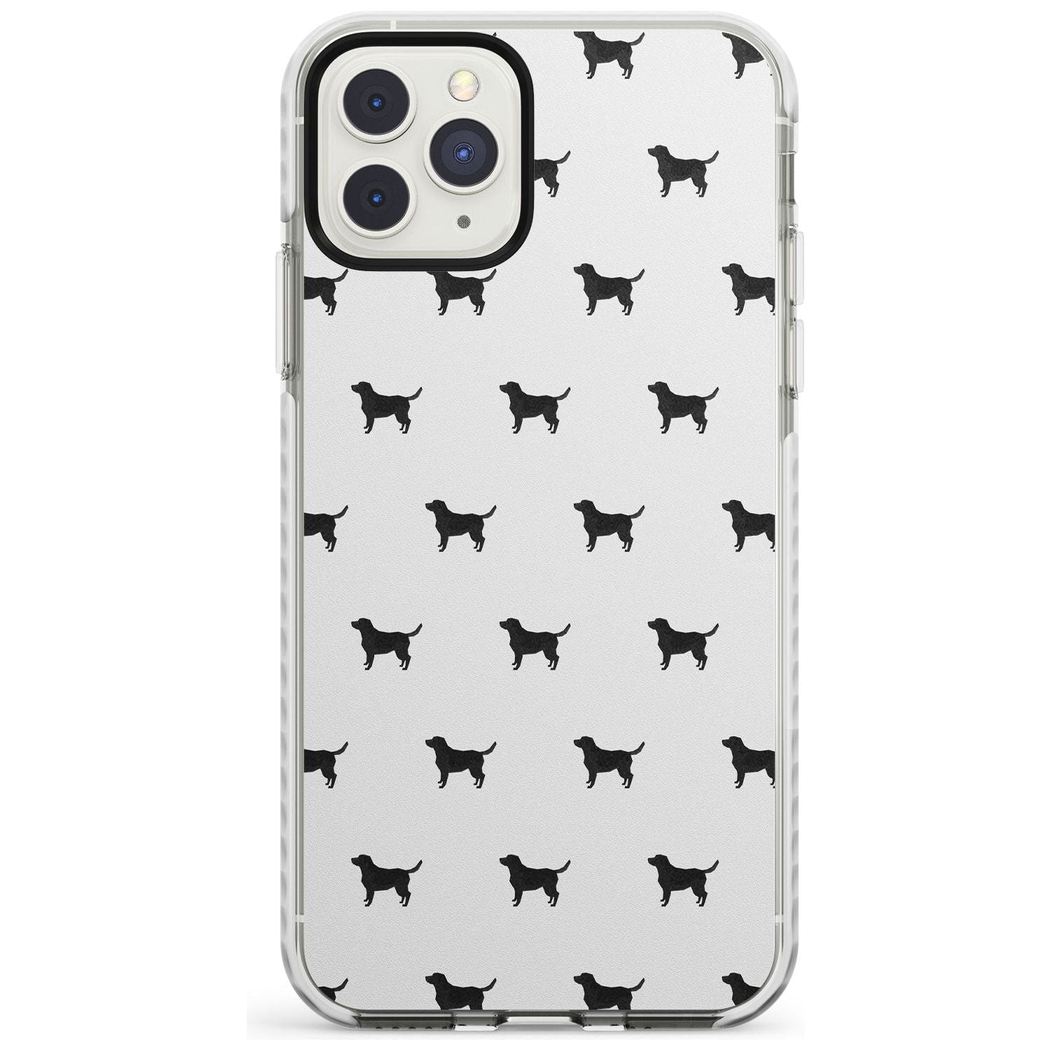 Black Labrador Dog Pattern Impact Phone Case for iPhone 11 Pro Max