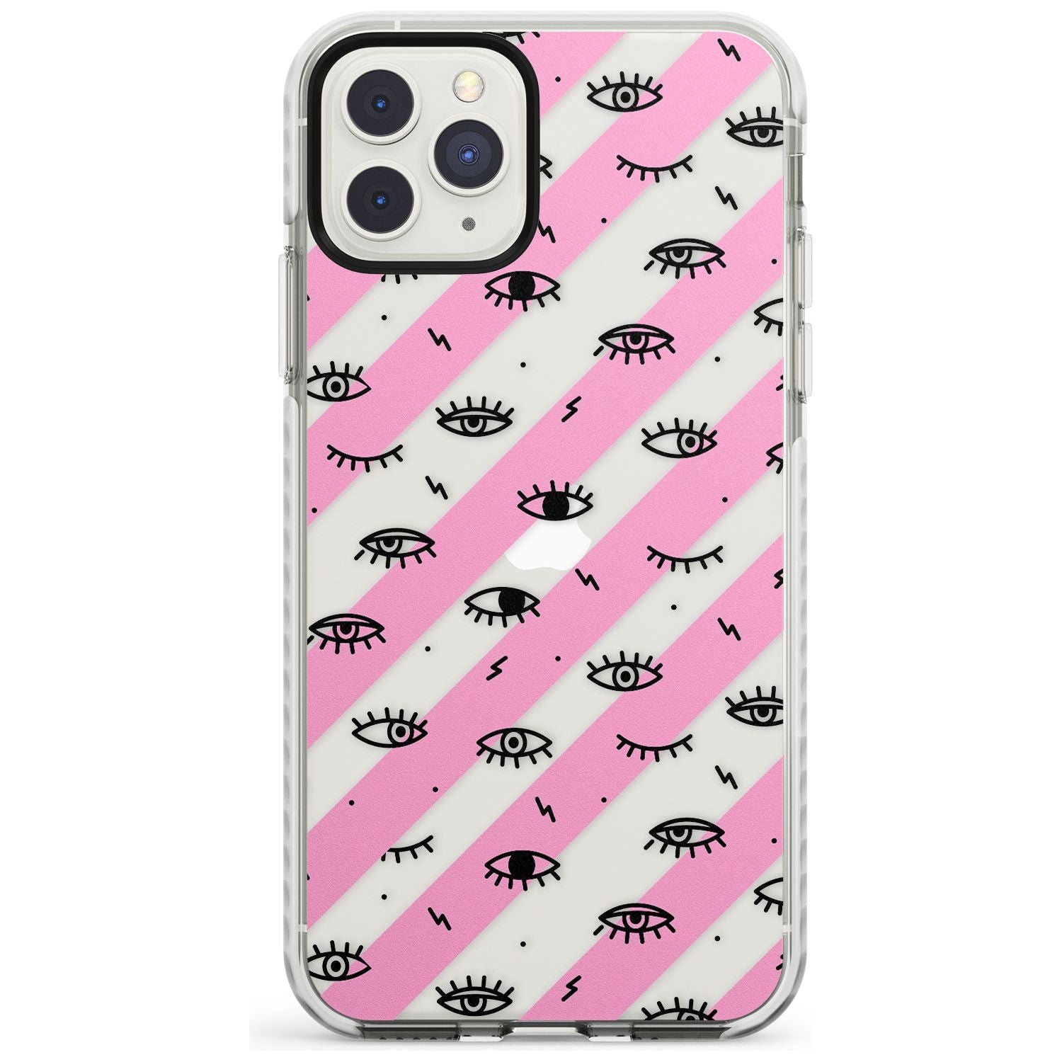 Pink Stripe Eyes iPhone Case  Impact Case Phone Case - Case Warehouse