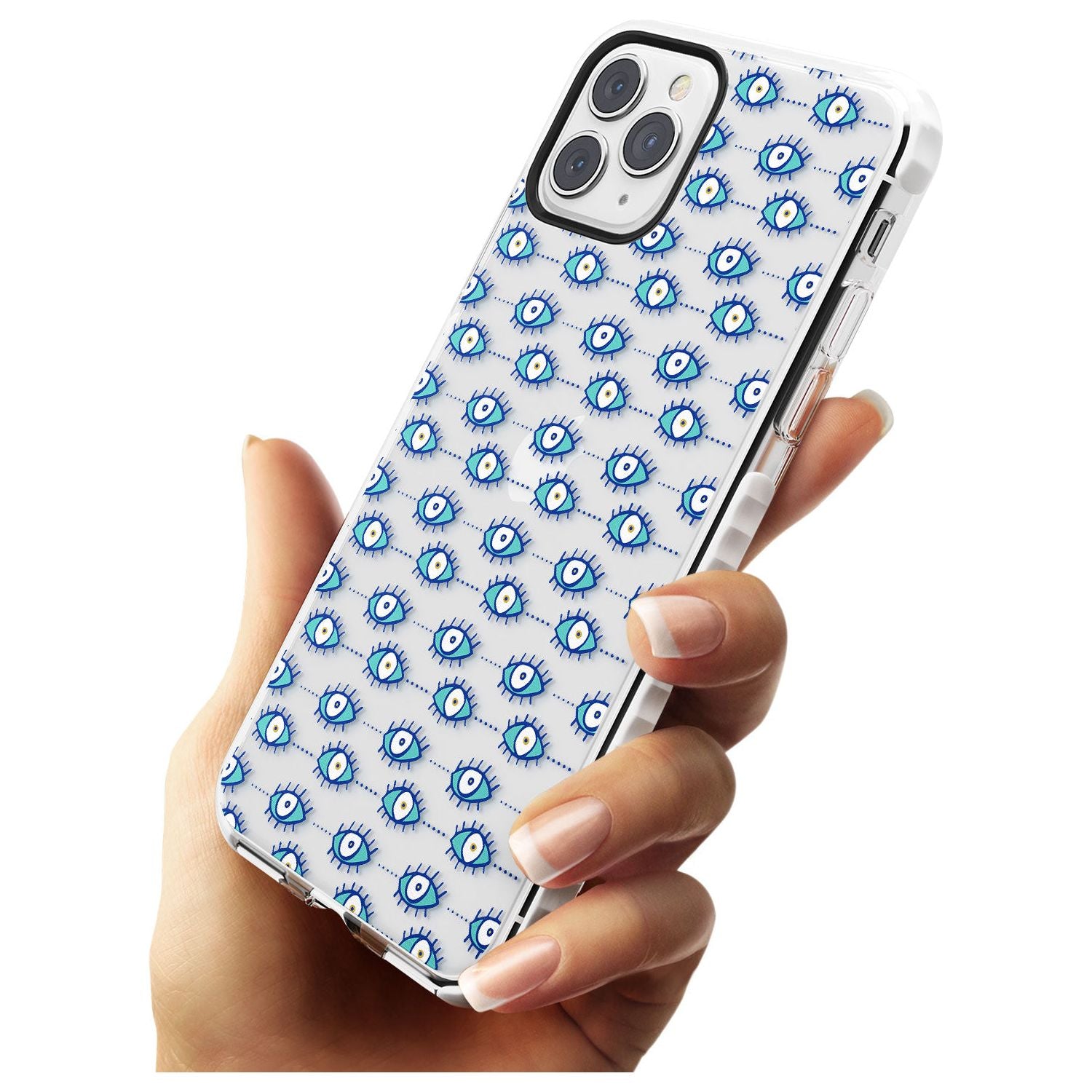 Crazy Eyes (Clear) Psychedelic Eyes Pattern Impact Phone Case for iPhone 11 Pro Max