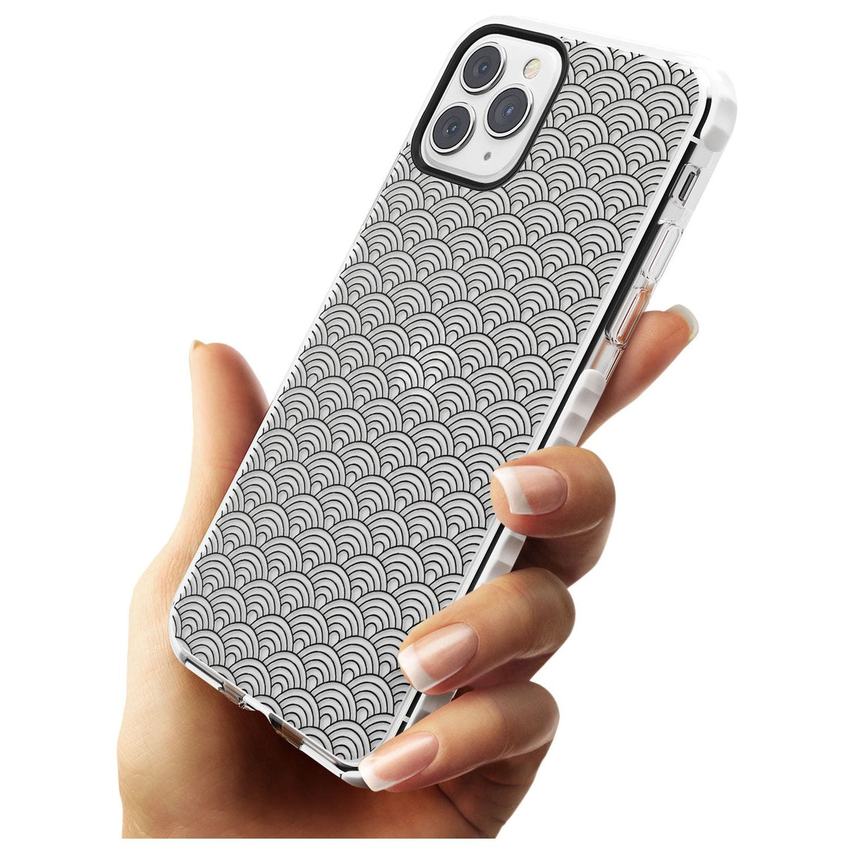 Abstract Lines: Scalloped Pattern Slim TPU Phone Case for iPhone 11 Pro Max