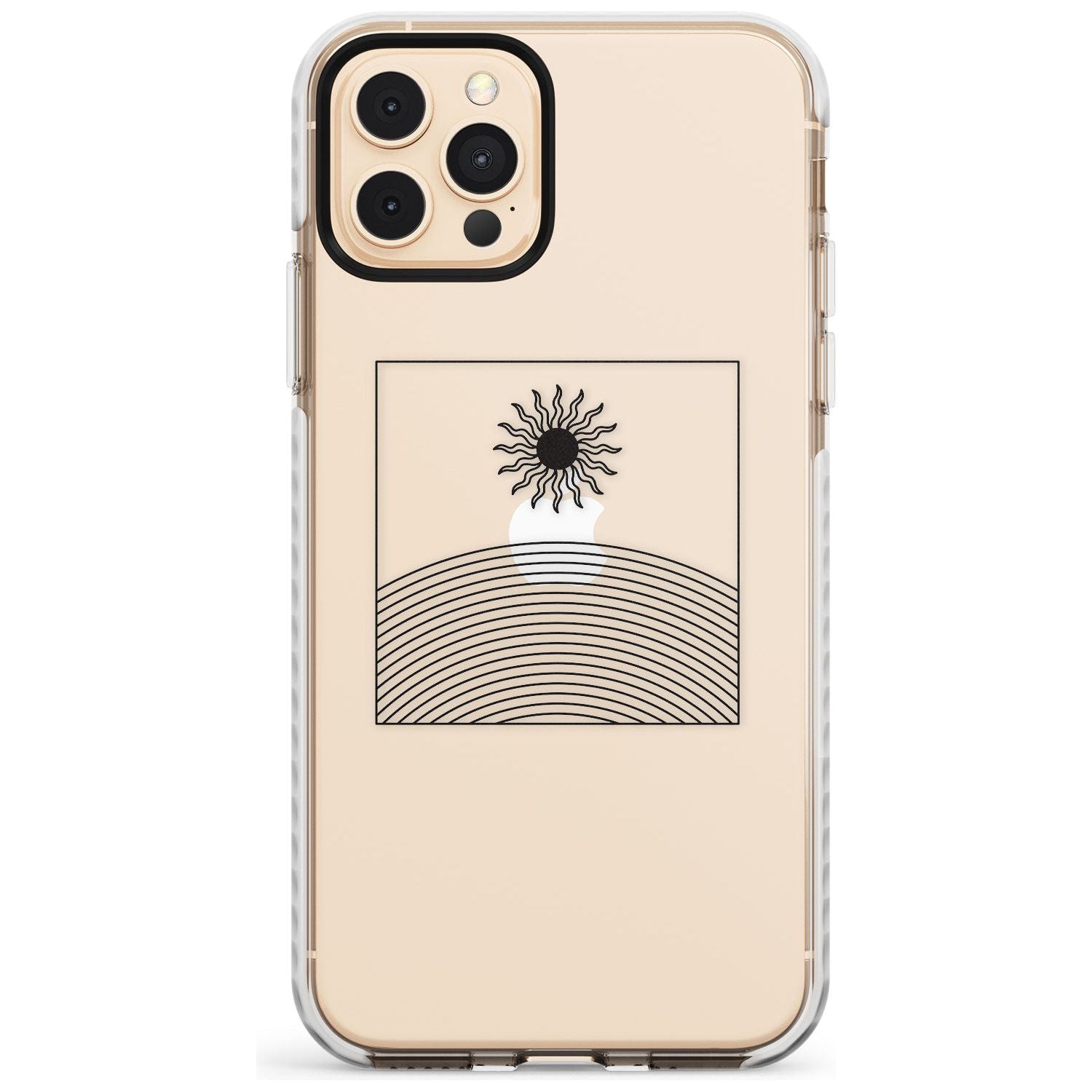 Framed Linework: Rising Sun Slim TPU Phone Case for iPhone 11 Pro Max