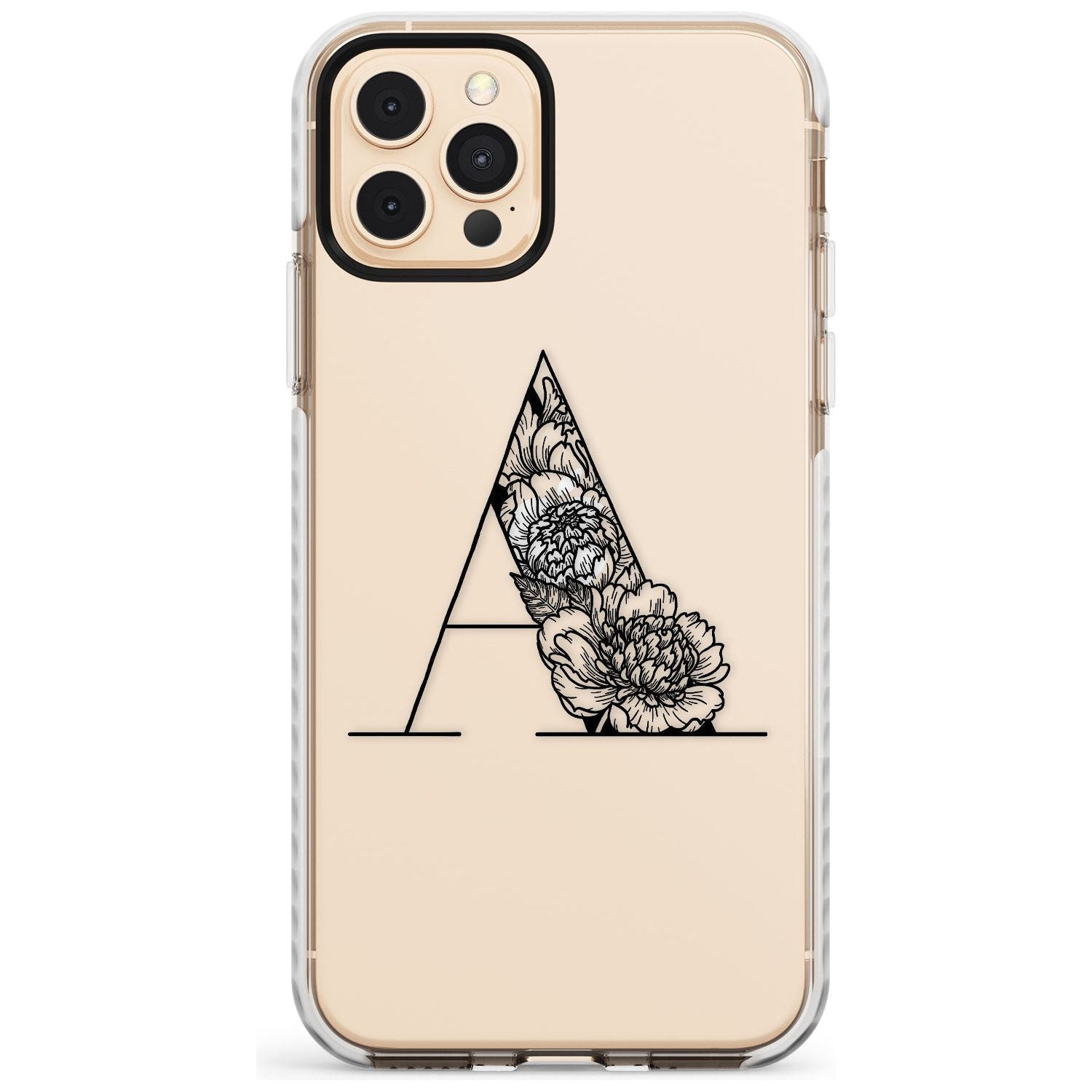 Floral Monogram Letter Slim TPU Phone Case for iPhone 11 Pro Max