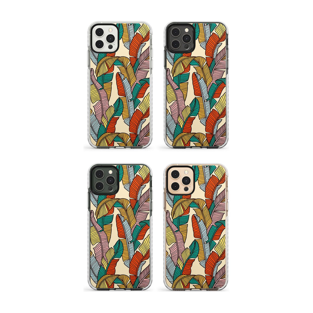 Abstract Leaves Impact Phone Case for iPhone 11, iphone 12