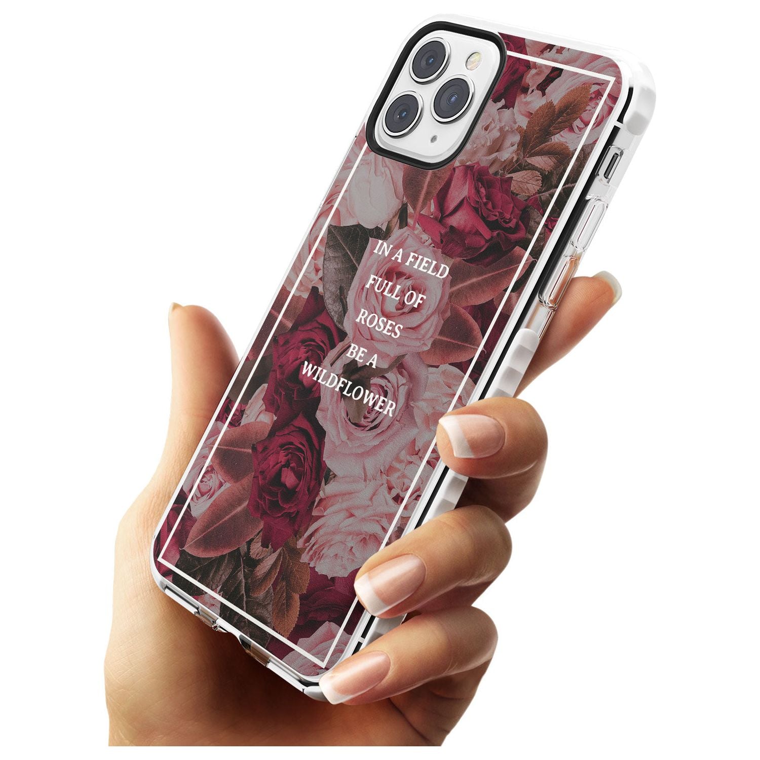 Be a Wildflower Floral Quote Impact Phone Case for iPhone 11 Pro Max