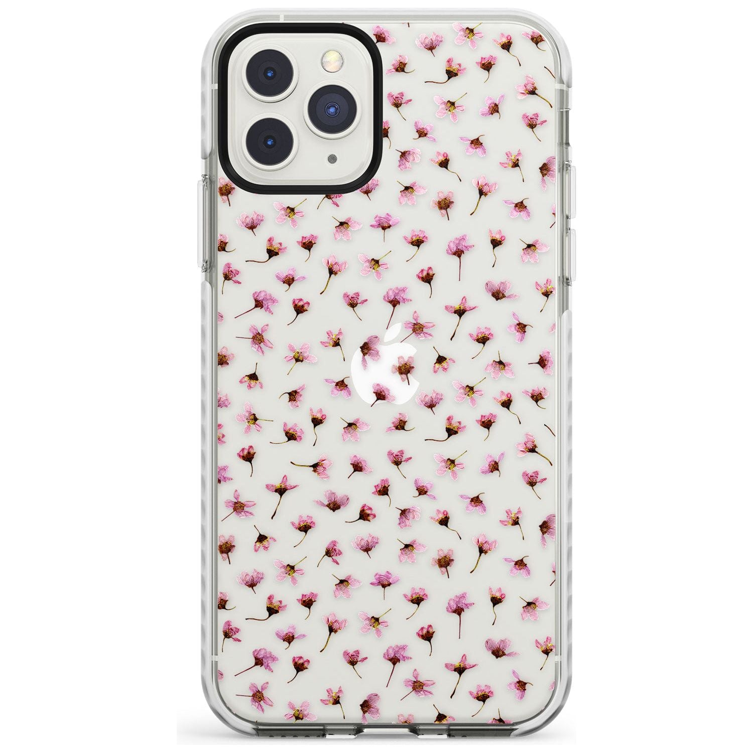 Small Pink Blossoms Transparent Design Impact Phone Case for iPhone 11 Pro Max